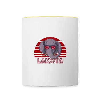 Lakota - Mug contrasté - blanc/jaune - Devant