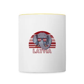 Latvia - Contrasting Mug - white/yellow - Front