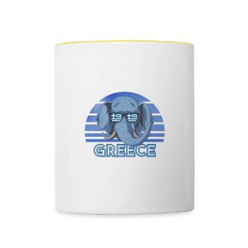 Griechenland - Tasse zweifarbig - Weiß/Gelb - Vorne