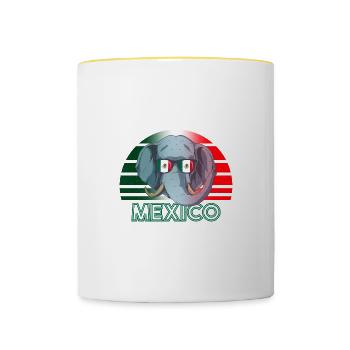 Mexique - Mug contrasté - blanc/jaune - Devant