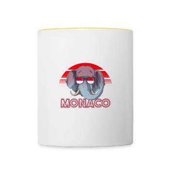 Monaco - Mug contrasté - blanc/jaune - Devant