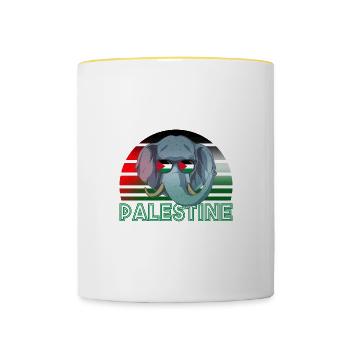 Palestine - Contrasting Mug - white/yellow - Front