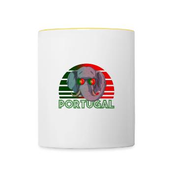 Portugal - Mug contrasté - blanc/jaune - Devant