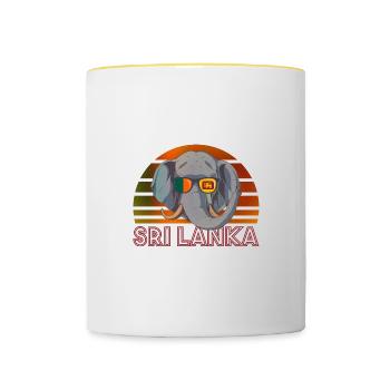 Sri Lanka - Tasse zweifarbig - Weiß/Gelb - Vorne