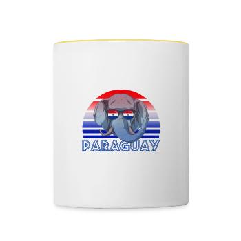 Paraguay - Tasse zweifarbig - Weiß/Gelb - Vorne