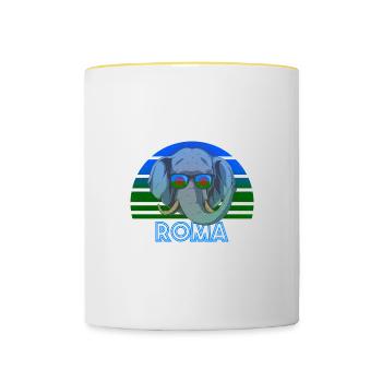 Roma - Contrasting Mug - white/yellow - Front