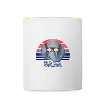 Saba - Tasse zweifarbig - Weiß/Gelb - Vorne