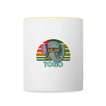 Togo - Tasse zweifarbig - Weiß/Gelb - Vorne