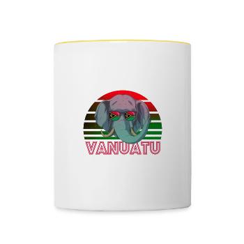 Vanuatu - Mug contrasté - blanc/jaune - Devant