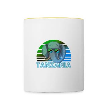 Tanzanie - Mug contrasté - blanc/jaune - Devant