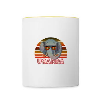 Uganda - Tasse zweifarbig - Weiß/Gelb - Vorne