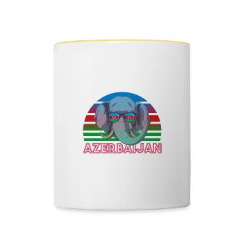 Azerbaijan - Contrasting Mug - white/yellow - Front