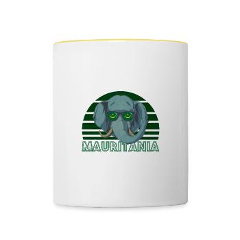 Mauretanien - Tasse zweifarbig - Weiß/Gelb - Vorne