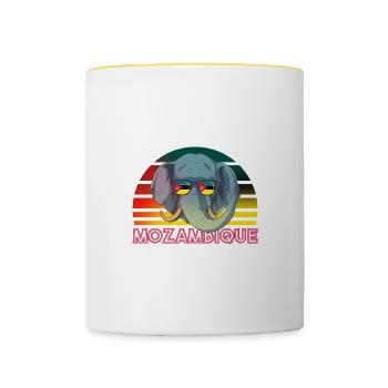 Mozambique - Contrasting Mug - white/yellow - Front
