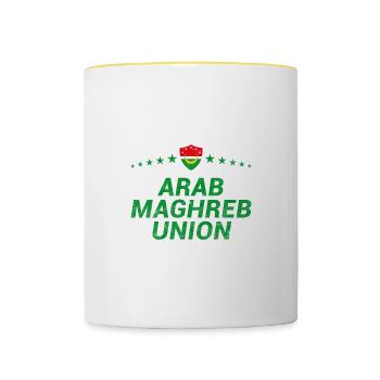 Union des Arabischen Maghreb - Tasse zweifarbig - Weiß/Gelb - Vorne