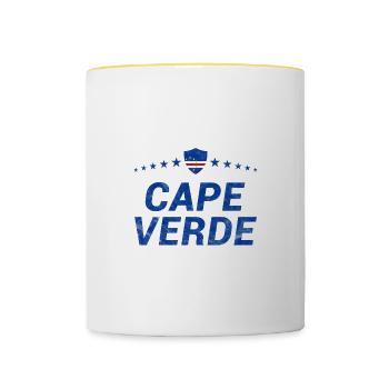 Kap Verde - Tasse zweifarbig - Weiß/Gelb - Vorne