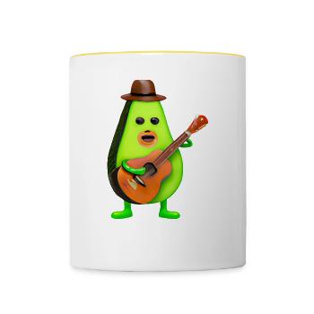 Avocado Rocker - Musical Fun - Contrasting Mug - white/yellow - Front