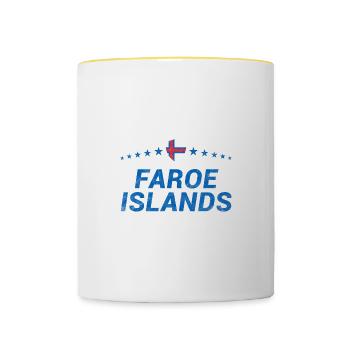 Faroe Islands - Contrasting Mug - white/yellow - Front