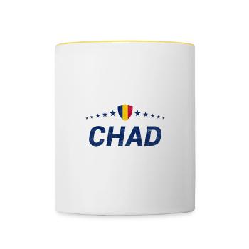 Tchad - Mug contrasté - blanc/jaune - Devant