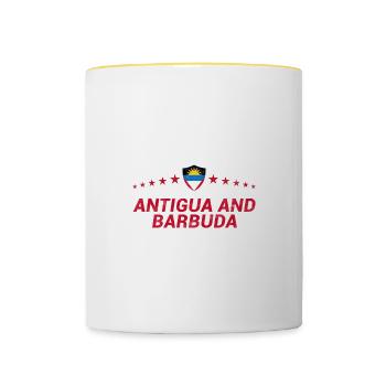 Antigua and Barbuda - Contrasting Mug - white/yellow - Front