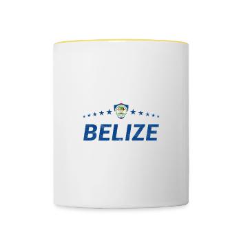 Belize - Tasse zweifarbig - Weiß/Gelb - Vorne