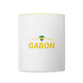Gabon - Contrasting Mug - white/yellow - Front