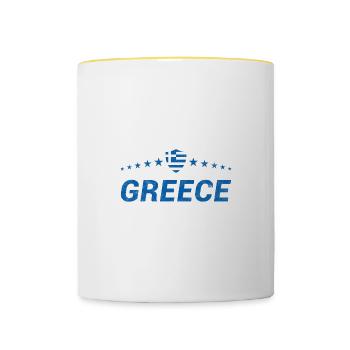 Griechenland - Tasse zweifarbig - Weiß/Gelb - Vorne