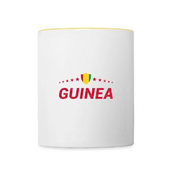 Guinée - Mug contrasté - blanc/jaune - Devant