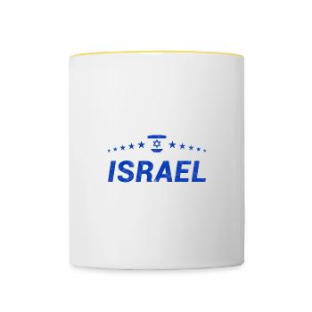 Israël - Mug contrasté - blanc/jaune - Devant