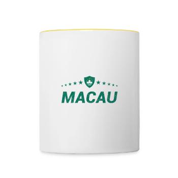 Macau - Tasse zweifarbig - Weiß/Gelb - Vorne