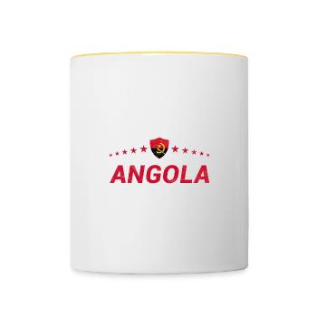 Angola - Mug contrasté - blanc/jaune - Devant