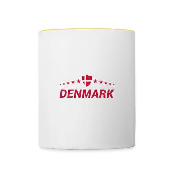 Dänemark - Tasse zweifarbig - Weiß/Gelb - Vorne