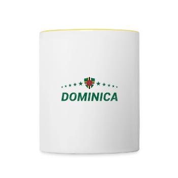 Dominique - Mug contrasté - blanc/jaune - Devant