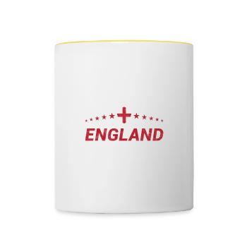 England - Contrasting Mug - white/yellow - Front