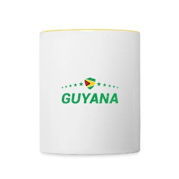 Guyana - Mug contrasté - blanc/jaune - Devant