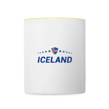 Iceland - Contrasting Mug - white/yellow - Front