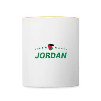 Jordanie - Mug contrasté - blanc/jaune - Devant