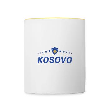 Kosovo - Contrasting Mug - white/yellow - Front