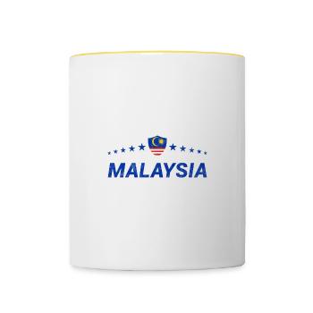Malaysia - Tasse zweifarbig - Weiß/Gelb - Vorne