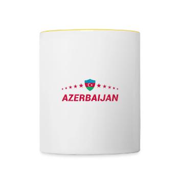 Azerbaijan - Contrasting Mug - white/yellow - Front