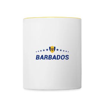 Barbade - Mug contrasté - blanc/jaune - Devant