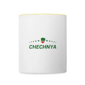 Tschetschenien - Tasse zweifarbig - Weiß/Gelb - Vorne
