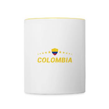 Colombie - Mug contrasté - blanc/jaune - Devant