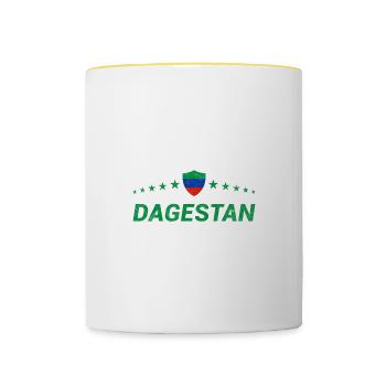 Daguestan - Mug contrasté - blanc/jaune - Devant