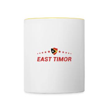 East Timor - Contrasting Mug - white/yellow - Front