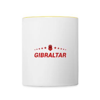 Gibraltar - Mug contrasté - blanc/jaune - Devant