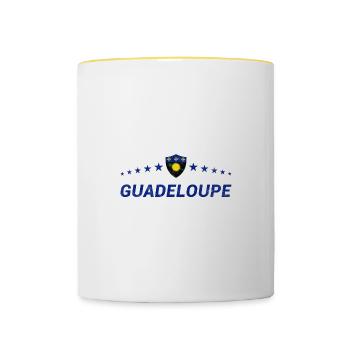 Guadeloupe - Mug contrasté - blanc/jaune - Devant