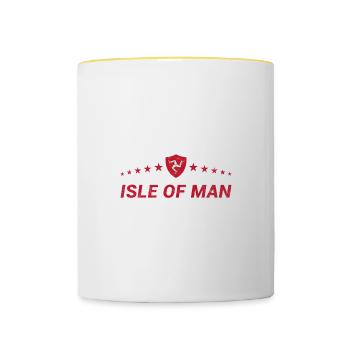 Isle Of Man - Contrasting Mug - white/yellow - Front