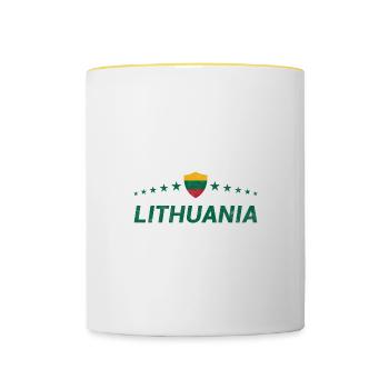 Lithuania - Contrasting Mug - white/yellow - Front