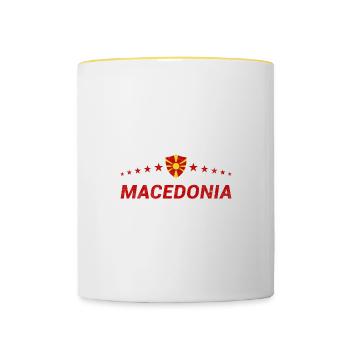 Macédoine - Mug contrasté - blanc/jaune - Devant